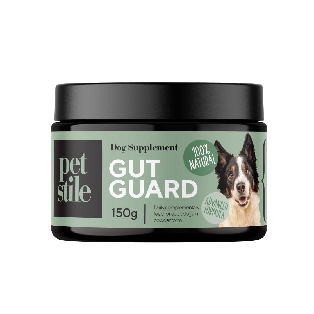 Gut Guard – Integratore per la digestione dei cani con ingredienti naturali, prebiotici e fibre – Supporta intestino, regolarità e benessere generale - Per cani di tutte le età (1x 150 g)