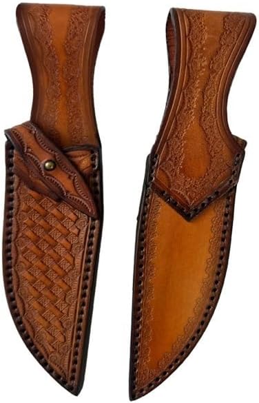 1PC Leather Knife Sheath, Universal Knife Cove for Belt with Snap Closure Fits for Outdoor Fixed Knife