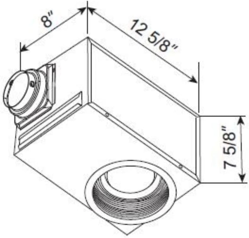 Super Quiet 80 CFM Recessed Bathroom Fan with Light