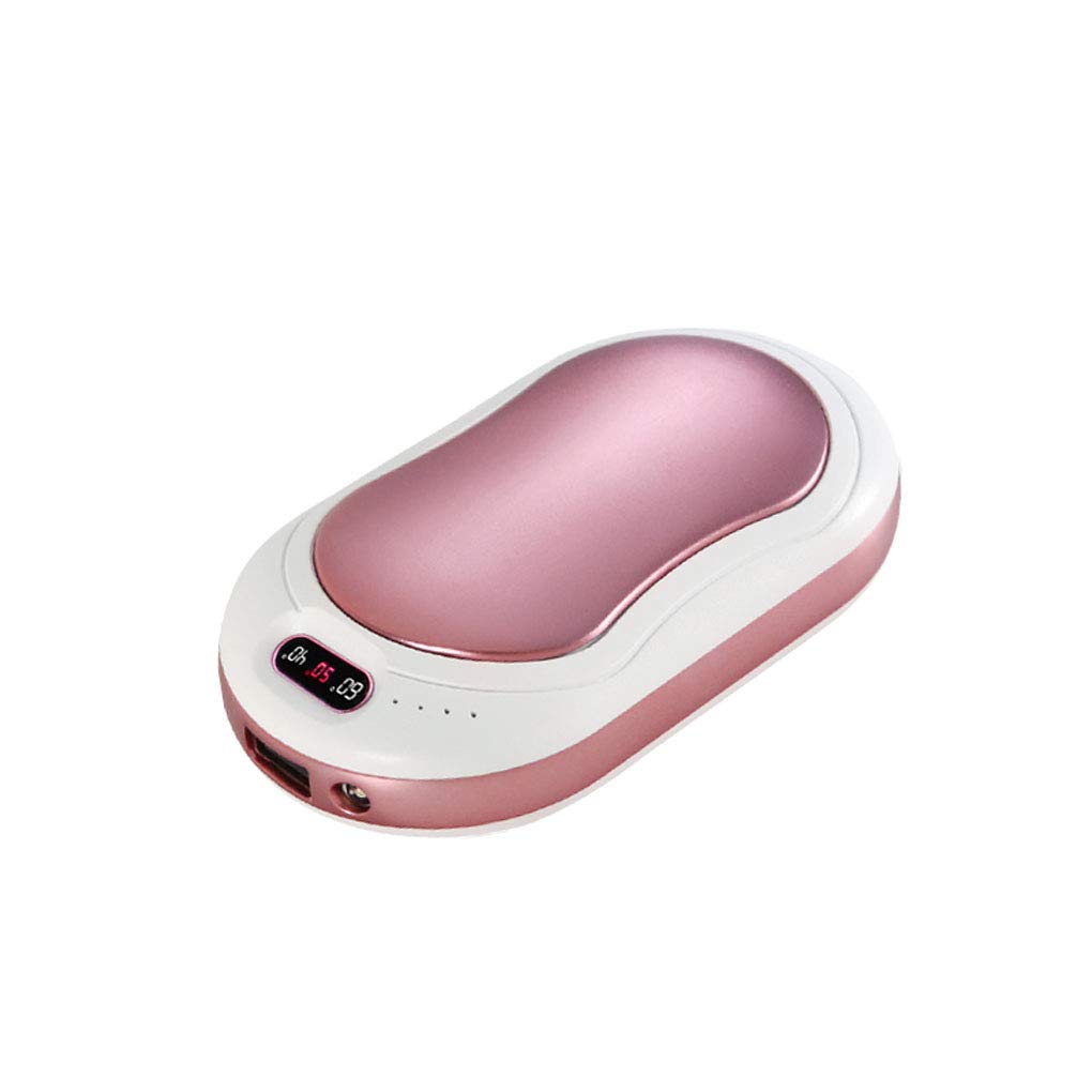 RajoNN Scaldamani Portatile Ricaricabile Affidabile Riscaldamento Istantaneo su Doppio Lato Scaldamani Elettrici Portatile Power Bank con Torcia a LED di Emergenza Scaldamani