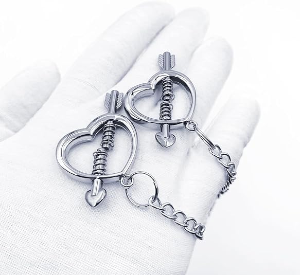 2Pcs Fake Nipple Piercings Stainless Steel Non-Piercing Nipples Shields Rings Nipple Rings Nipple Jewelry Non Piercing for Women (): Type 2