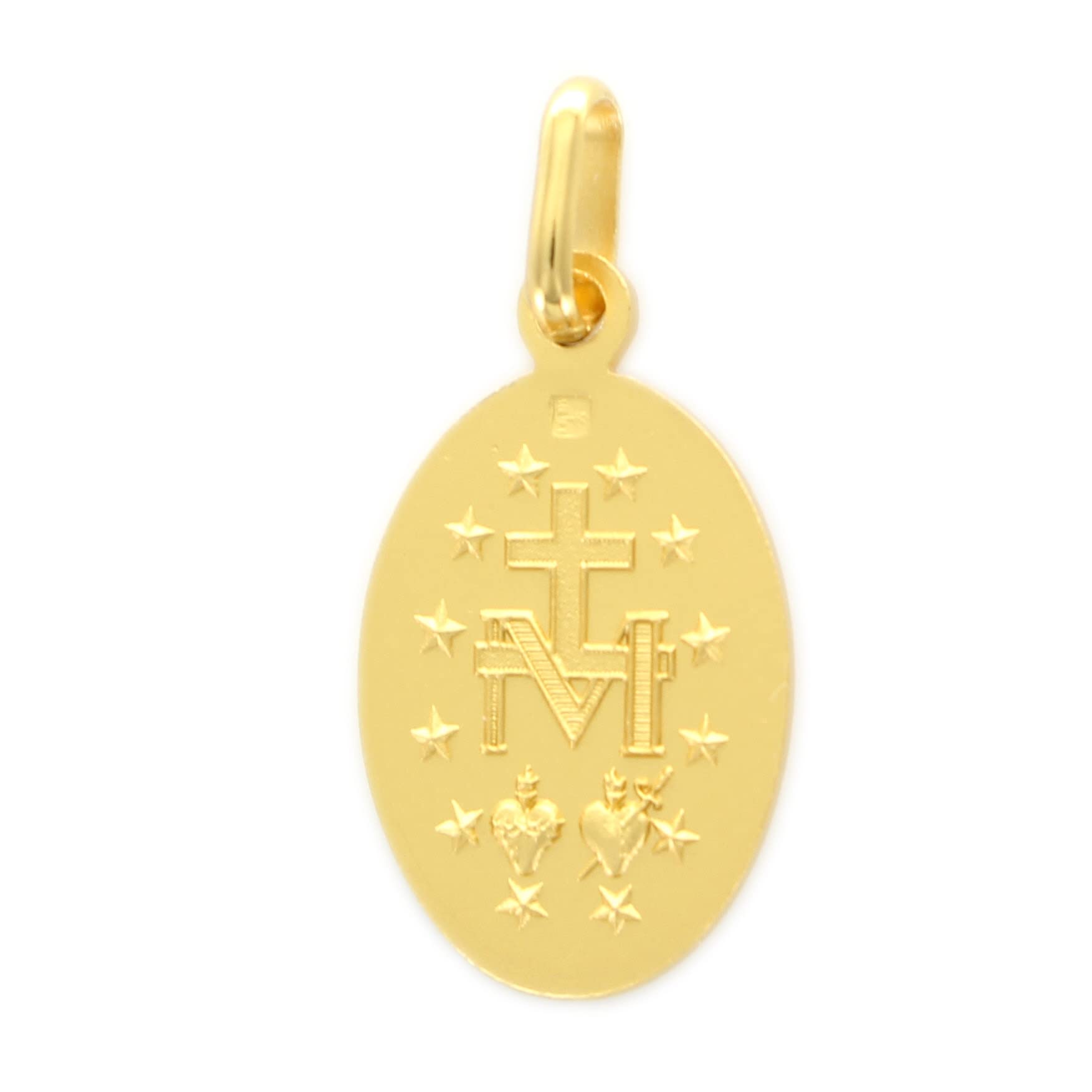 Palais du Rosaire Médaille Miraculeuse en plaqué or 15 mm - Médaille et croix Plaqué Or - Culte Chrétien