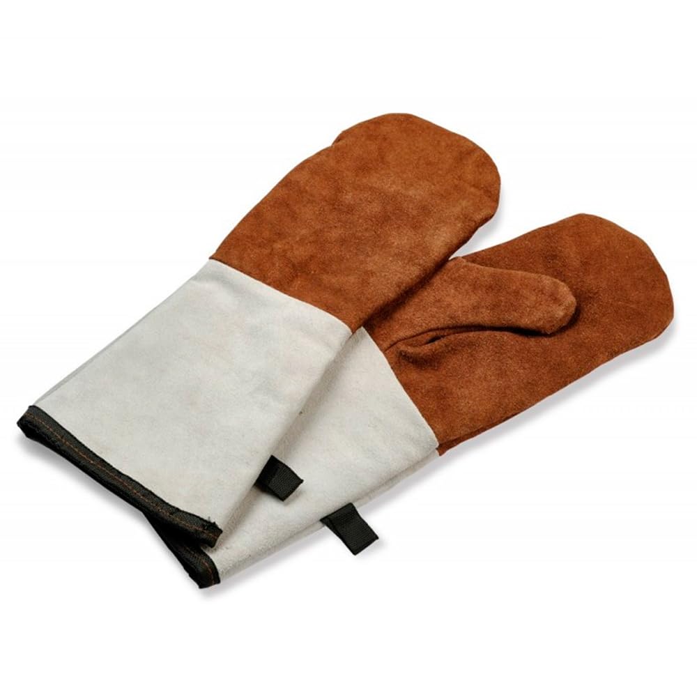 Gants pour Four, Gants pour Barbecue, Gants pour Four, Extrêmement Résistants à la Chaleur jusqu'à 250°C, Cuir, Taille unique Gant en Cuir pour Four 46 cm