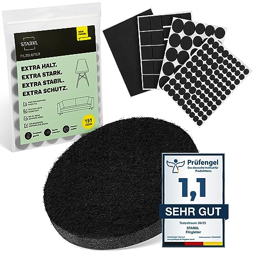 SIOPPKIK Filzgleiter Selbstklebend, 3 Rollen Selbstklebendes Filz Für öbel (100c * 2c
