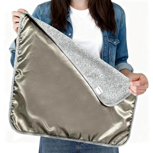 Babe Jellyeet Faraday Blanket: Protection Against Direct Contact from WiFi Protection Blanket for Cell Phone Tablet Electronics (20.5 x 17.5) Grey