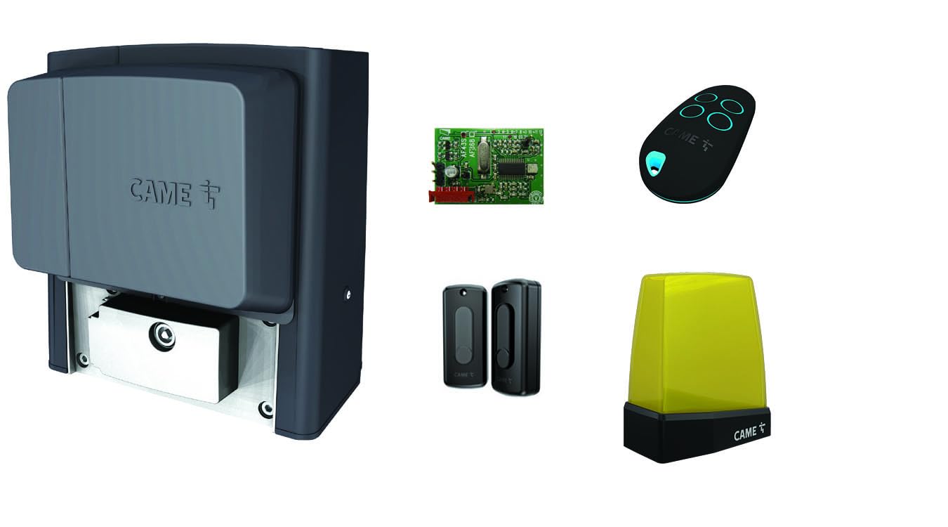 CAME 001U2313 Kit BX pour portail coulissant jusqu'à 14 mètres et 800 kg, idéal pour une utilisation intensive, système 230 V CA, couleur grise