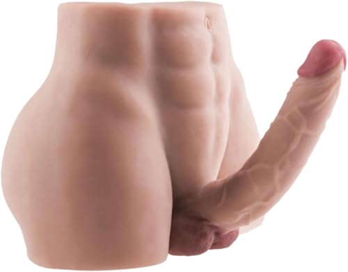 Miniatura 1 de Muñeca sexual masculina marrón para mujeres, juguetes sexuales gay, consolador de torso, juguete sexual gay con pene marrón, anal apretado, muñeca