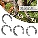 Spryflower 4Pcs Aluminum Alloy Horseshoe Kit, Durable Horse Shoe for Riding and Hard Ground, Anti - Slip Wear - Horseshoes with Type 4/5/6 Options for Active Horses (Type 5(8.3 X 8.3 X 3.5in))
