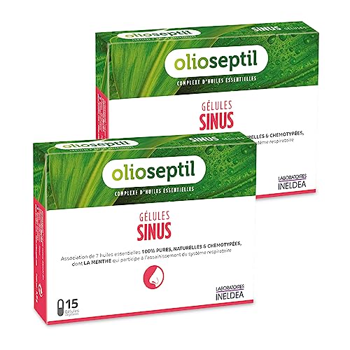 OLIOSEPTIL Sinus huiles essentielles assainit les voies respiratoires x2