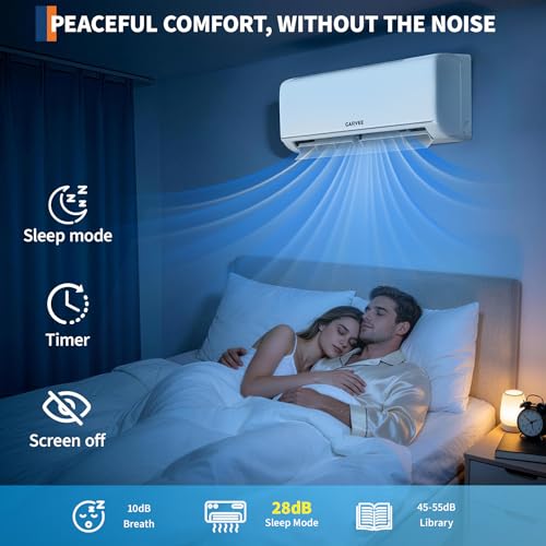 Image of Garvee Mini Split AC & Heat Pump, 9000 BTU 18.5 SEER2 208 /230V Buit in WiFi, Smart Phone Control, Compatible with Alexa, Cool and Heat Room Up to 450Sq.ft