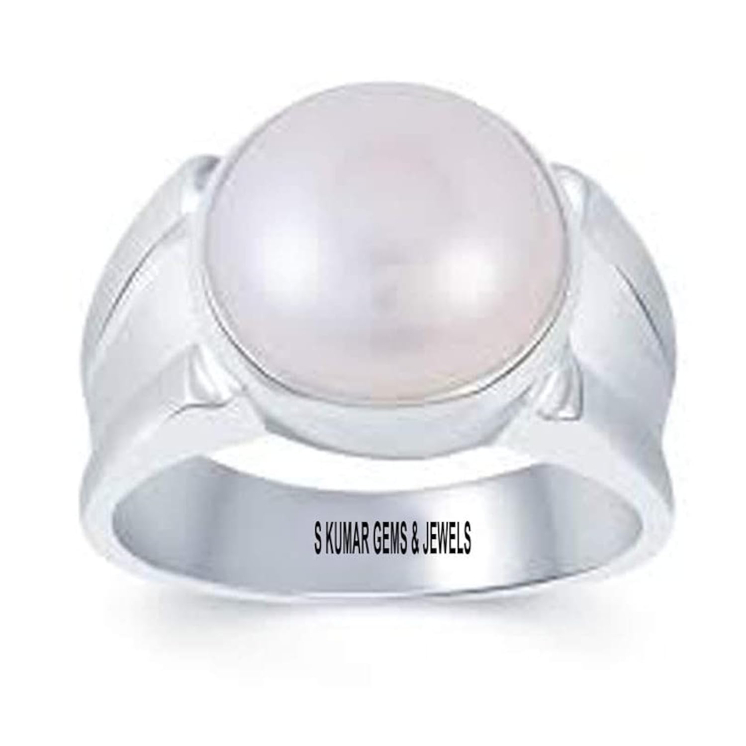 11.25 Ratti or 10.20 Ct Certified Natural Pearl (Moti) Gemstone Silver Ring for Men and Women-image-44