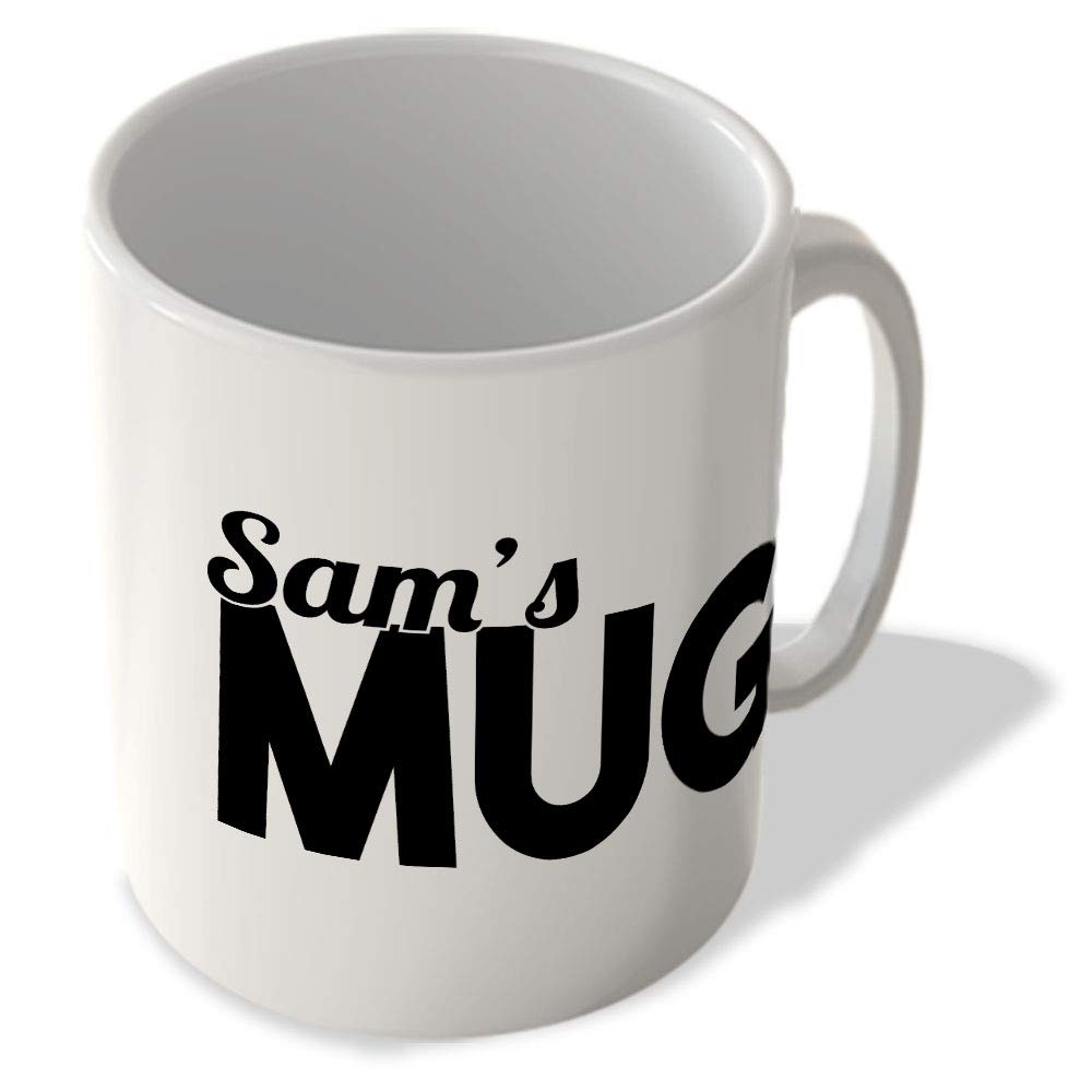 Mcmug White - Sam's Mug - Name Mug, Ceramic, 11Fl.oz.