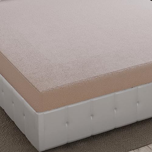 Image of Dream King Luxury Being Terry Cloth Fitted Mattress Protector Single Bed | Waterproof Ultra Soft Mattress Cover | Hypoallergenic Bed Cover 30X75 inch (Grey)