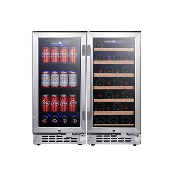 EdgeStar CWBV80301 30 Inch Wide 30 Bottle 80 Can SidebySide Wine and