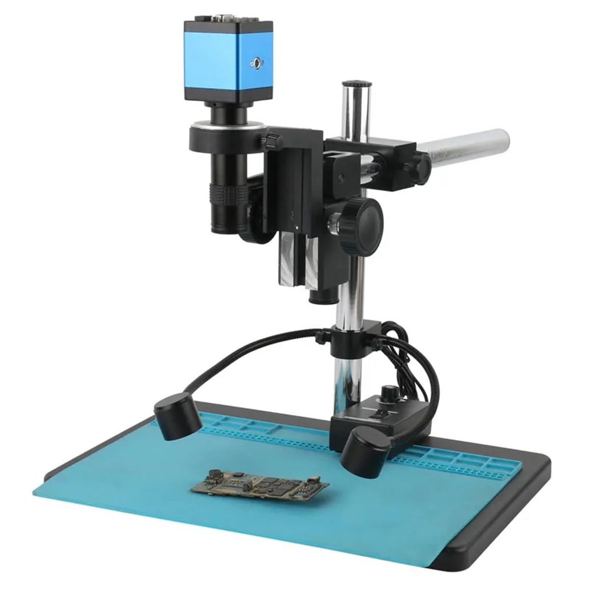 Kit di Accessori per microscopio 48MP 4K VGA HDMI USB Microscopio Video da Laboratorio Industriale elettronico Digitale 260X Micros a Fuoco Lungo, Alta Distanza(13mp Hdmi USB 01)