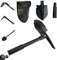 Pá Picareta Portátil Militar De Emergência Multi-função Acampamento Camping Dobrável Com Bússola Capa Abridor de Garrafa