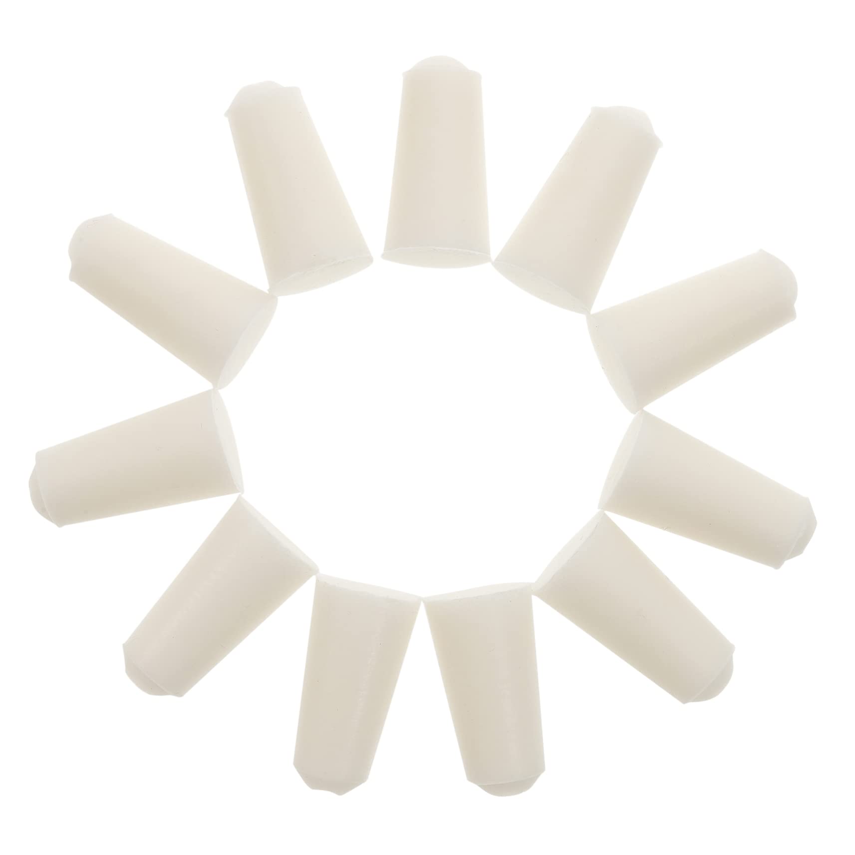 OUNONA 20pcs Rubber Plugs for Holes Test Flask Stoppers Plugs for Salsa Bottles Lab Stopper Glassware Sealed Tube Plug Flask Plugs Bottle Stopper Silicone Sealing Stopper White