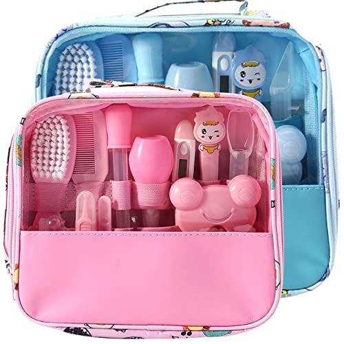 kit higiene e primeiros cuidados do bebê recém nascido 13 pçs Rosa Syssy