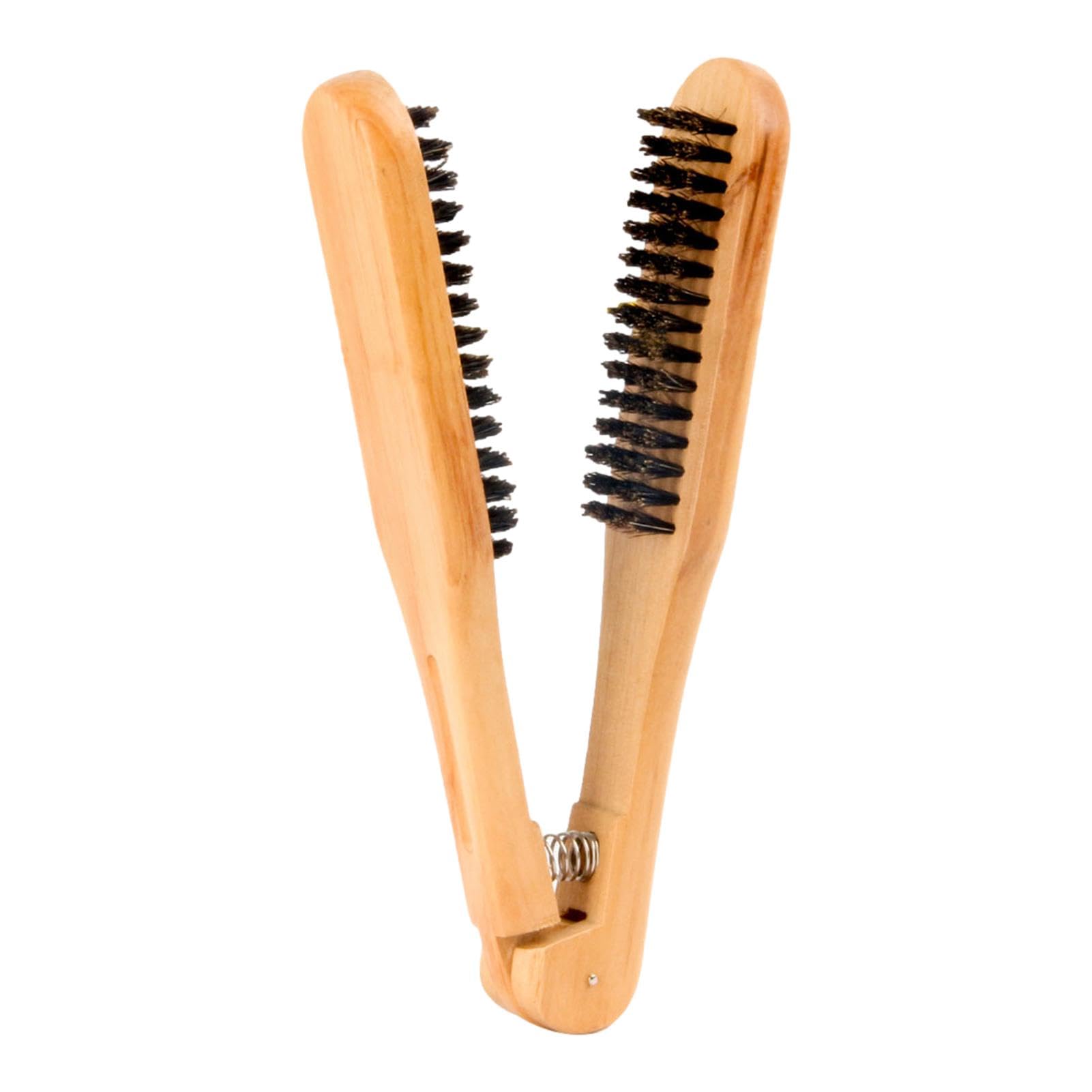 Amazon.co.jp: 木製ヘアスタイリングツール | イノシシ毛付きV字型