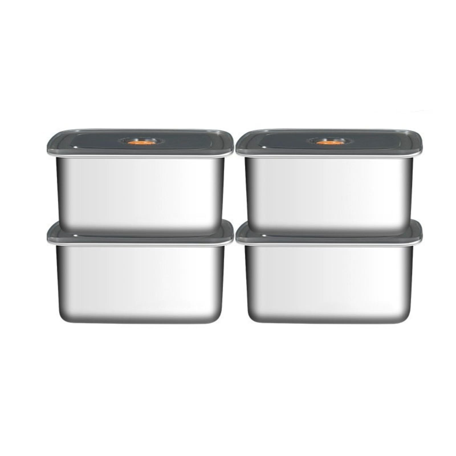 IHUAHSHUA Stainless steel food storage container with lid, airtight lunch box, storage and meal prep box, reusable, suitable for lunch and leftovers, freezer safe