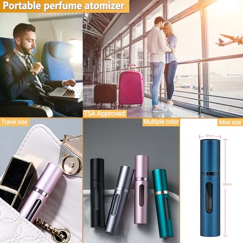 Refillable Travel Perfume Atomizer 2-Pack - 5ML Leakproof Spray Bottles - Image 5