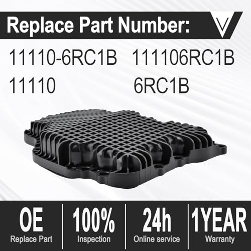 Image of Oil Pan w /Gasket Fits for 2021-2024 Rogue 1.5L Engine Turbocharged Replaces 11110-6RC1B 111106RC1B