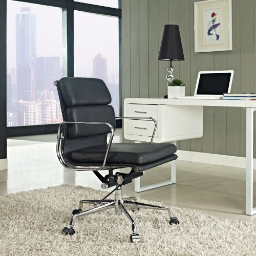 Sleek Lexington Modern MidBack Leather Office Chair Next Luxury