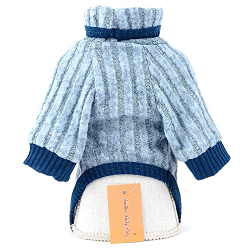 SMALLLEE_LUCKY_STORE Pet Pullover Turtleneck Knit Jumpers Sweaters for Small Dogs Cat Girl Boy Cozy Soft Shirt Sweatshirts Warm Winter Coat Puppy Yorkie Chihuahua Clothes - Image 2