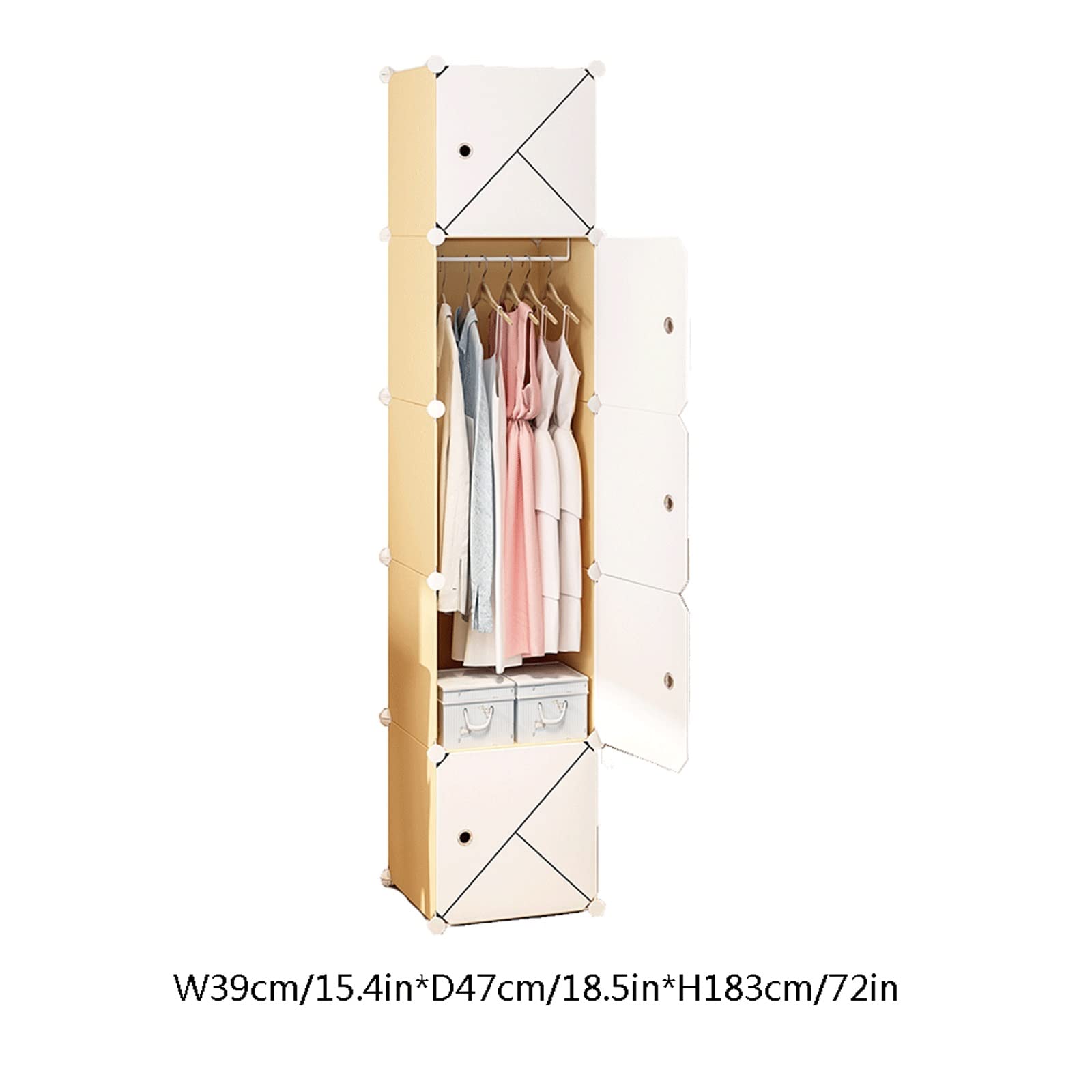 Kleiderschrank, Stoffschrank Kleiderschrank Tragbare Kleiderschrank Kombination Kleiderschrank Faltbare Kleiderschrank Cube Kleiderschrank Spielzeug Handtuch Lagerschrank Schlafzimmer Storage Organize