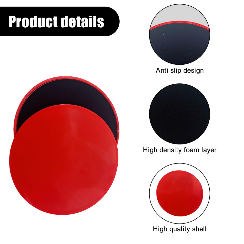 MiOYOOW 10 Pcs Core Sliders, 17,5cm Disques de Glisse Double Face, Disques Fitness pour Yoga, Pilates, Gym, Entraînement Abdominal à Domicile