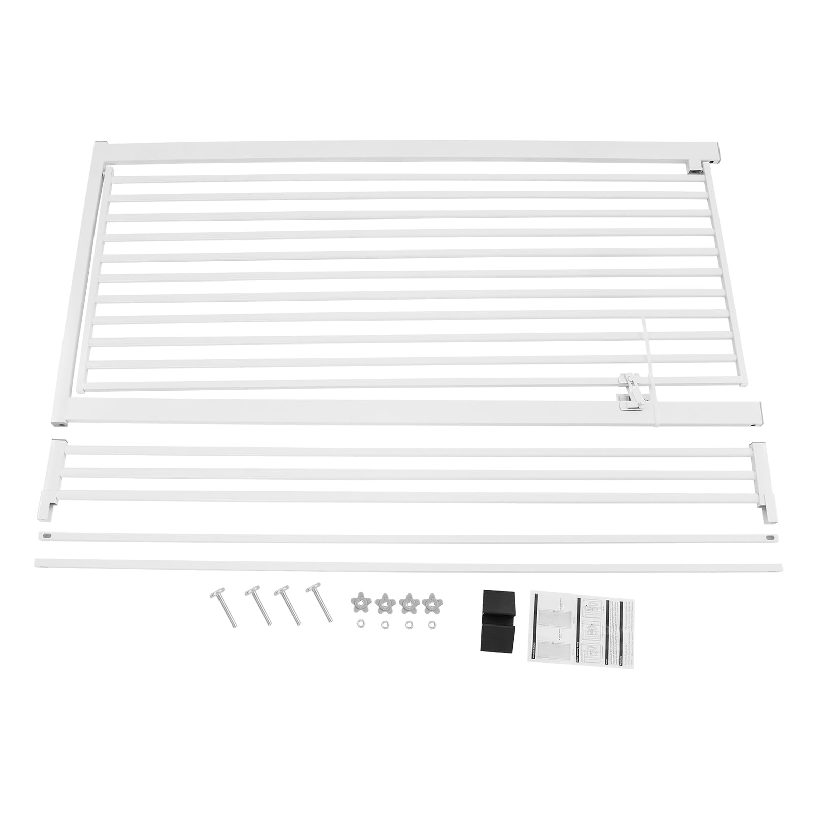 Haustiergitter Extra Hoch 150cm, Treppenschutzgitter ohne Bohren Breite 90-97cm, Automatische Schließung Sicherheits-Haustiergitter, Stababstand 3.5cm, 270° bidirektional, für Treppen/Türen