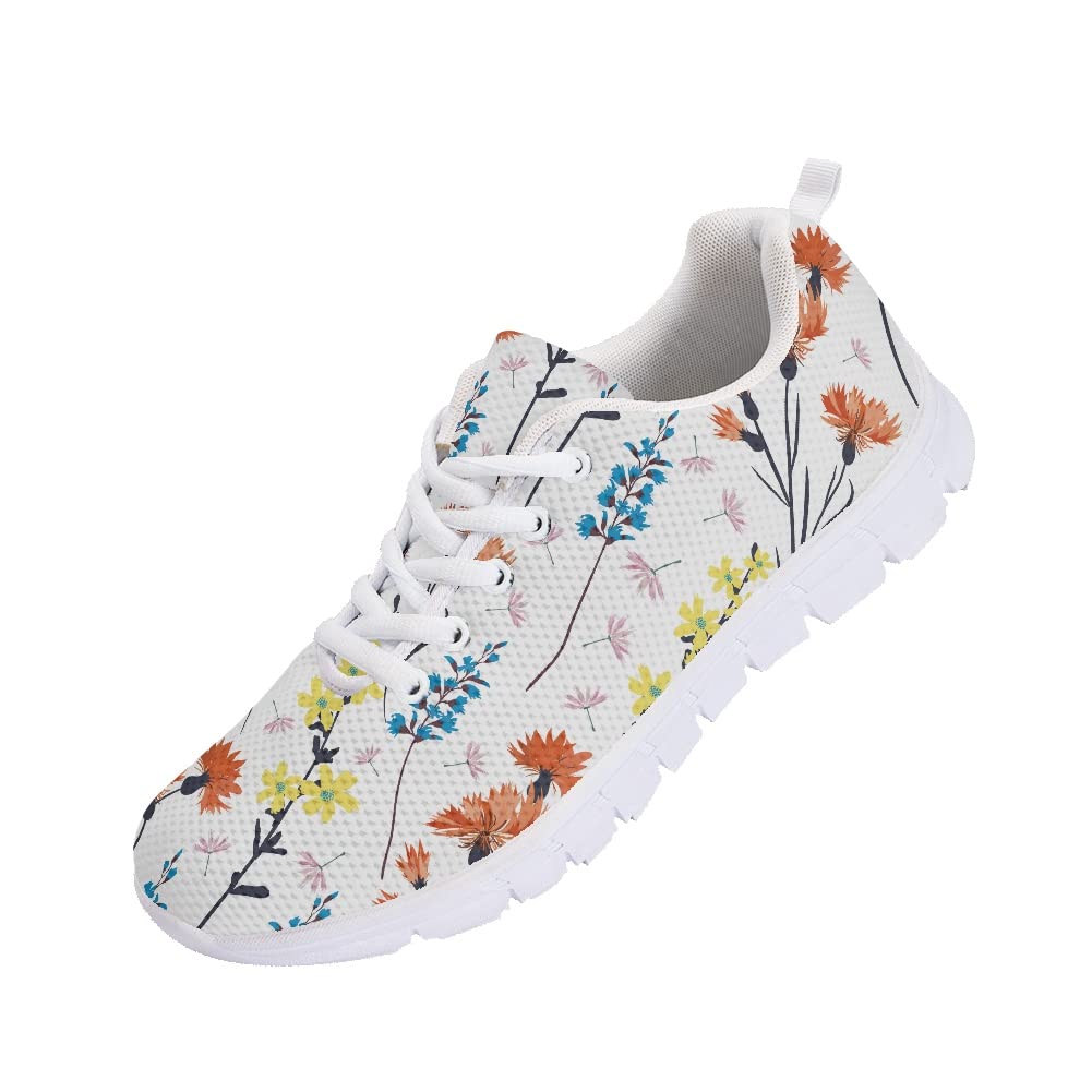 Amzbeauty Zapatos de correr de malla con diseño de Hawaii para hombre, para hombre, informales, para caminar, 6-13UK, Flor a, 40 2/3 EU