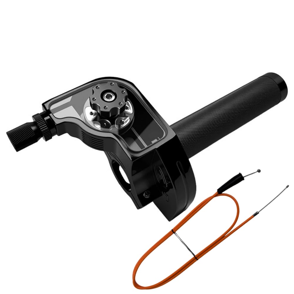 Poignée d'accélérateur CNC 22mm ergonomique et câble 120cm pour scooter électrique