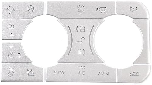 Miniatura 8 de Aleación de aluminio botones de aire acondicionado de coche pegatinas de decoración de lentejuelas para Land Rover Defender 90 110 2020 2021