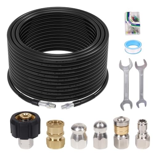NuFlySic 100FT Pressure Washer Sewer Jetter Kit