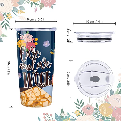NymphFable Taza de viaje para perro de 20 onzas con pajita y tapa aislada de acero inoxidable de doble pared - Imagen 3