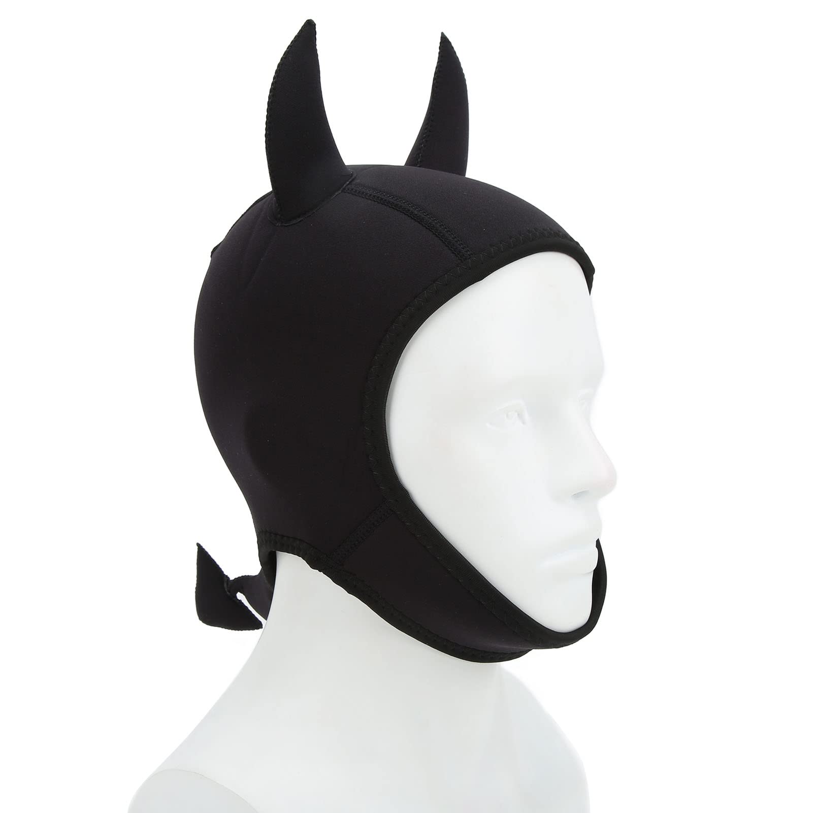 Gorro de Natación, Gorro de Natación de Animales de Dibujos Animados, Gorro de Buceo con Correa para la Barbilla para Surf, Snorkel y Buceo, Negro