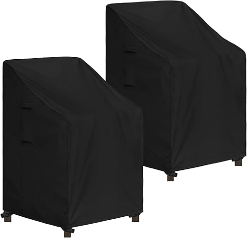 Miniatura 8 de Easy-Going Funda para silla de respaldo alto para exteriores, resistente a los rayos UV, impermeable, para muebles de césped, patio, con costuras