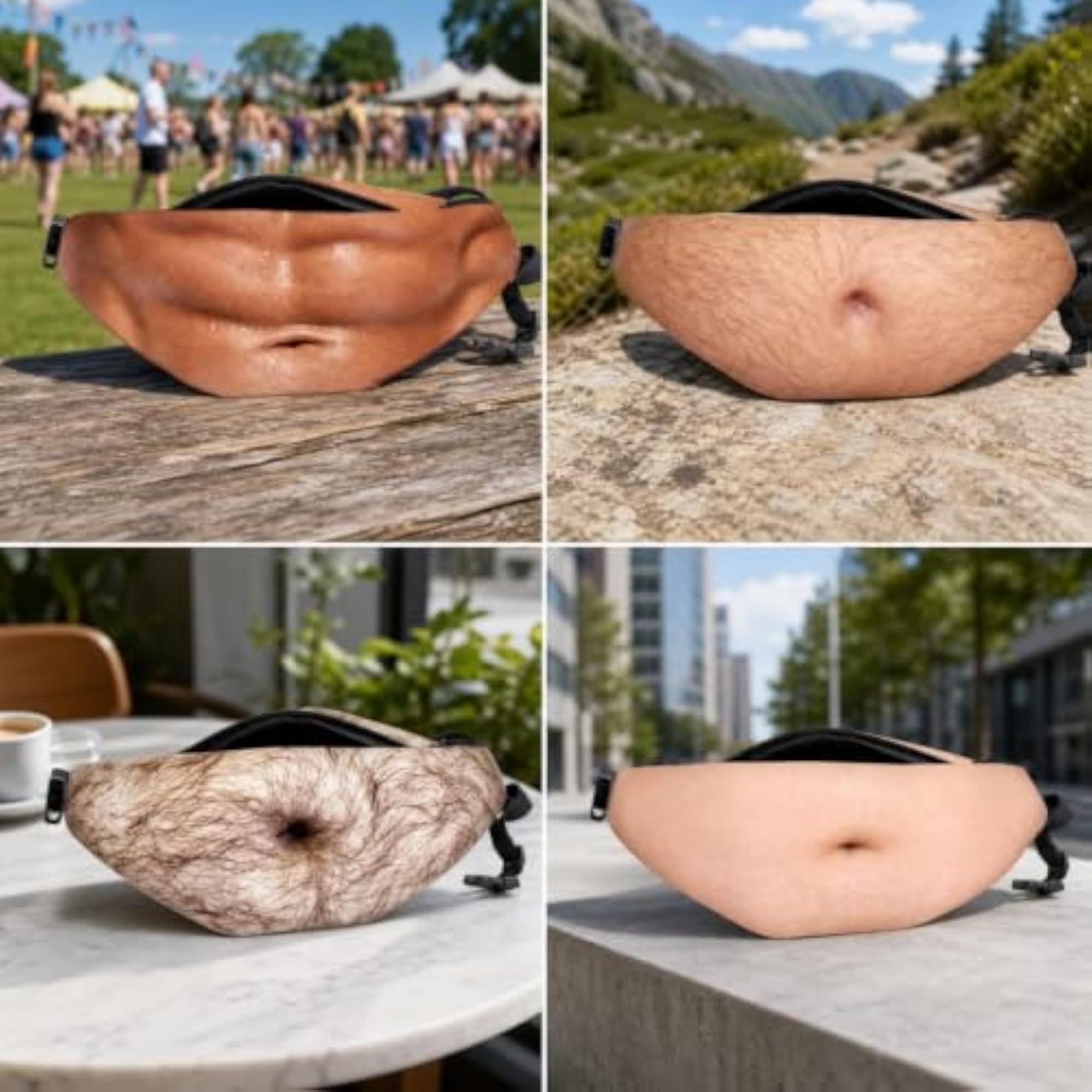 Lightweight Novelty Belly Waist Bag for Outdoor Activities