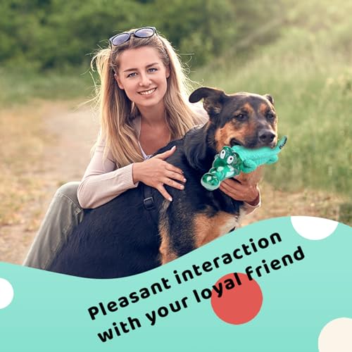 Image of Fuufome Dog Chew Toys, Indestructible for Aggressive Medium & Large Dogs | Teeth Cleaning, Long Lasting Fun, Keep Them Busy, Nylon and Rubbrer Material, Double chewing Pleasure
