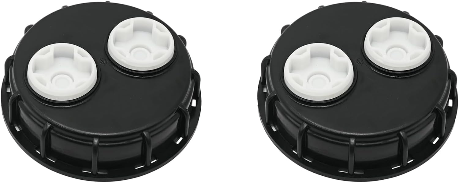 2 Pcs IBC Tote Cover, 6.42" IBC Tank Water Liquid Tank Cap with Double Vent Hole for Food Industries Agriculture Storage