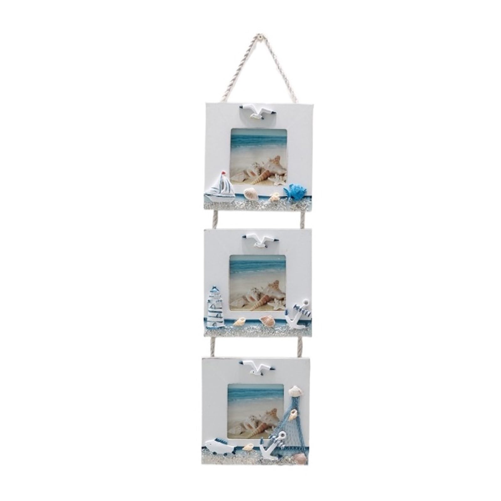 Cadres muraux triple rétro style méditerranéen pour décoration maison et cadre photo suspendu
