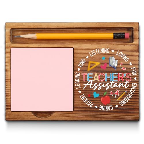 Akeke Teacher Assistant Appreciation Gifts, Sticky Note Dispensers, Self-Stick Note Pad Holders, 6.5 x 4.8 inches, Pink, 0.0353 Ounce