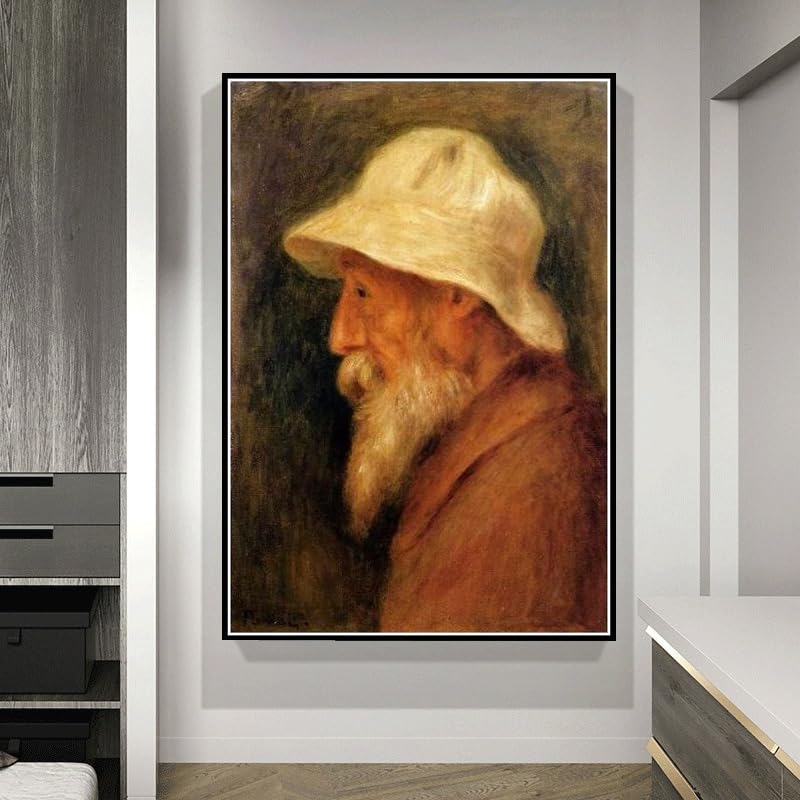 Amazon | 白い帽子をかぶった自画像 ﹣ ピエール・オーギュスト