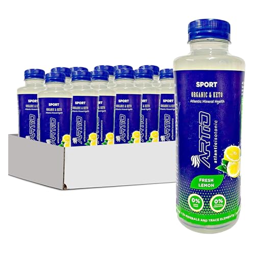 ARTIO Sport Limón Bebida isotónica elaborada con un 10% de agua de mar y 78 minerales biodisponibles que proporcionan la mejor hidratación (12x500ml)