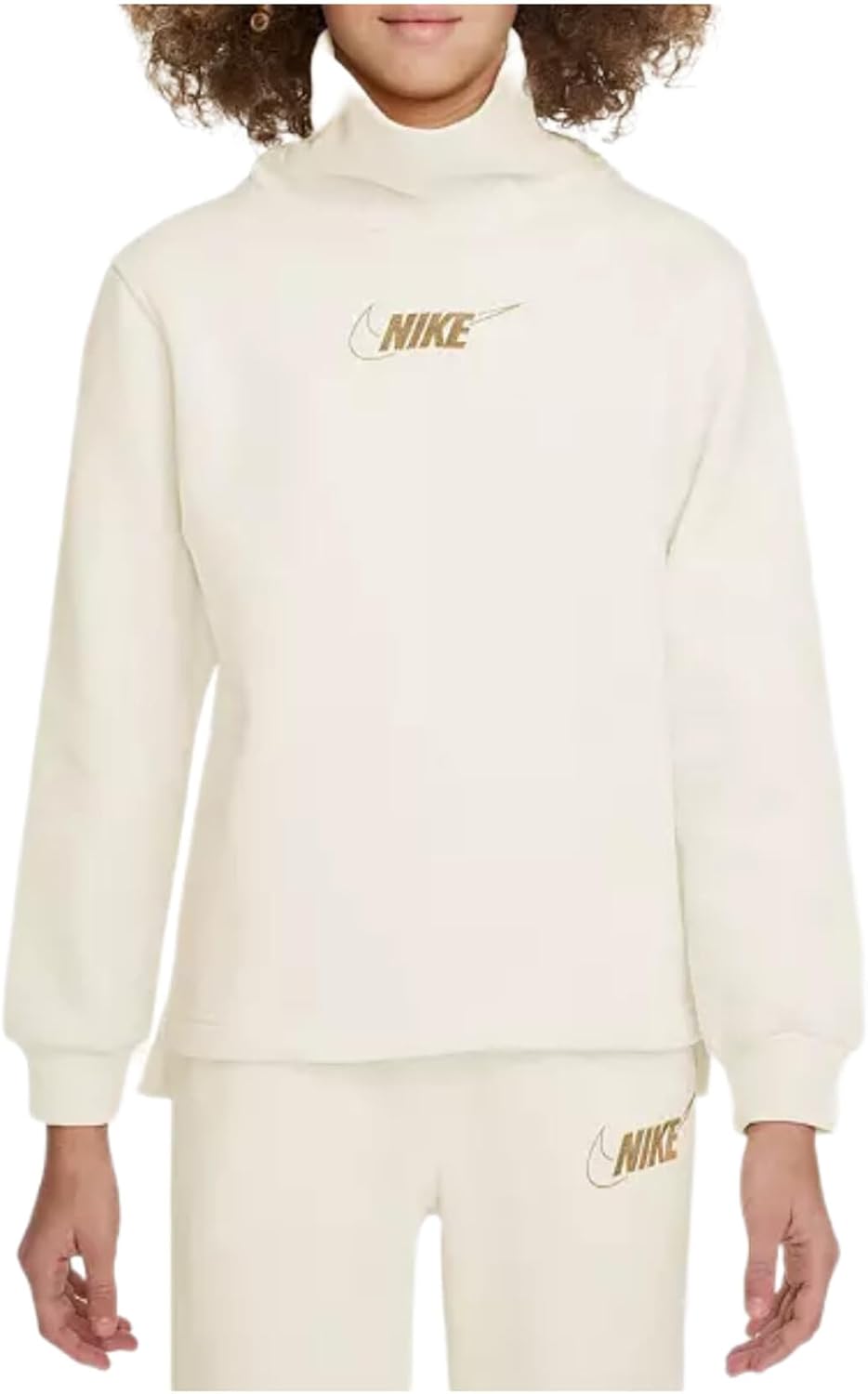 Nike Sportswear Club Fleece Girls Long-Sleeve Funnel-Neck Top