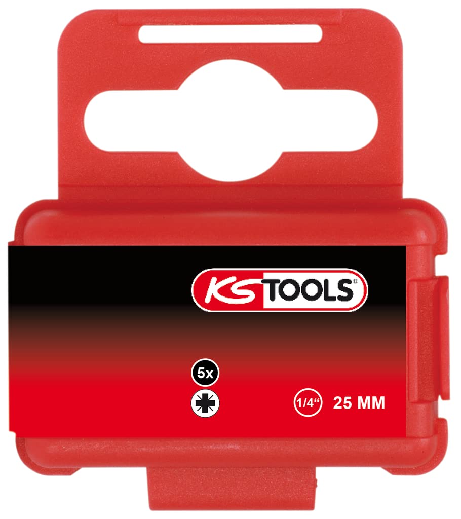 KS TOOLS 911.2393 1/4" Bit, 25mm, PZ0, 5pcs