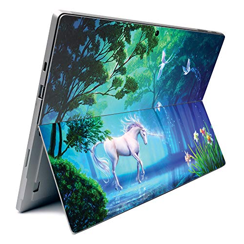 Image of MightySkins Carbon Fiber Skin for Microsoft Surface Pro 7 - Unicorn Fantasy | Textured Carbon Fiber Finish | Easy to Apply, Remove, and Change Styles | Made in The USA (CF-MISURPR7-Unicorn Fantasy)
