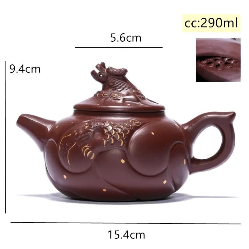 Teekanne, Reise-Teesets, handgeschnitzte chinesische Teekanne aus lila Sand, Kaffeekanne für Zuhause, tragbare Reise-Teekanne, Teekessel