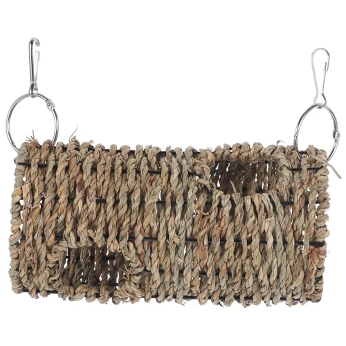 Milisten 1 セット パロットサマーハンモック 鳥かごの付属品 鳥小屋 鳥のオウム オウム吊りベッド うさぎ 家庭用鳥のおもちゃ 噛みつきにくいのおもちゃ 毎日の鳥のスイング ストロー